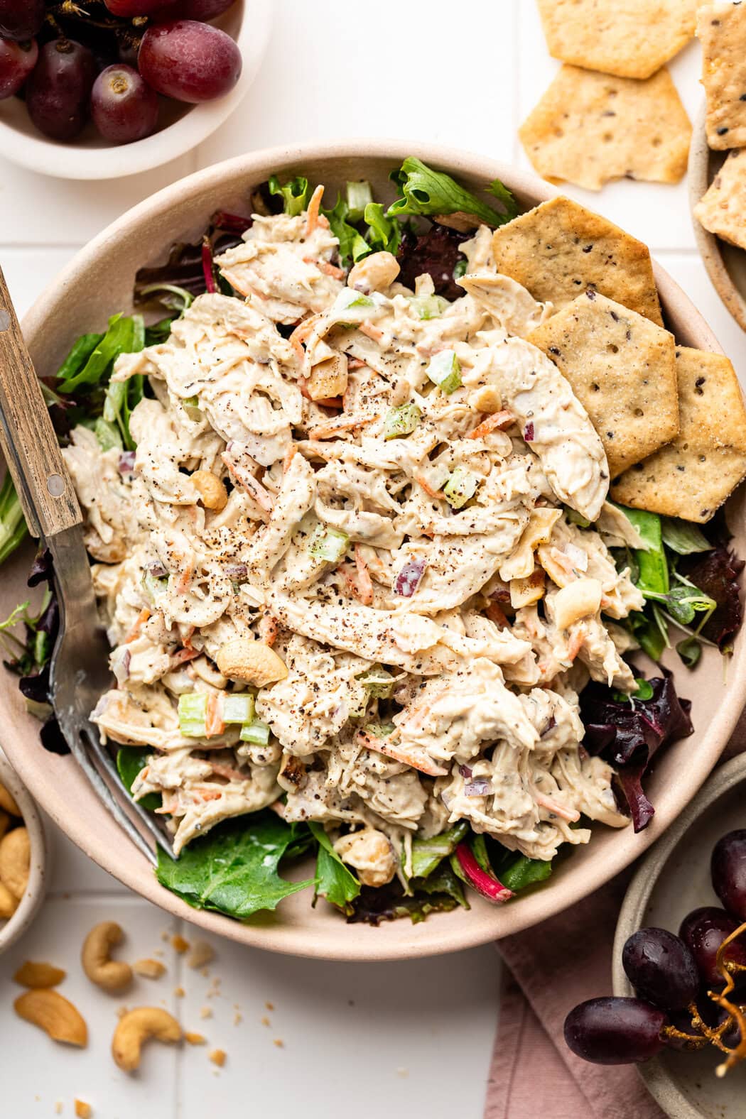 Sweet & Tangy Honey Mustard Chicken Salad with Homemade Dressing